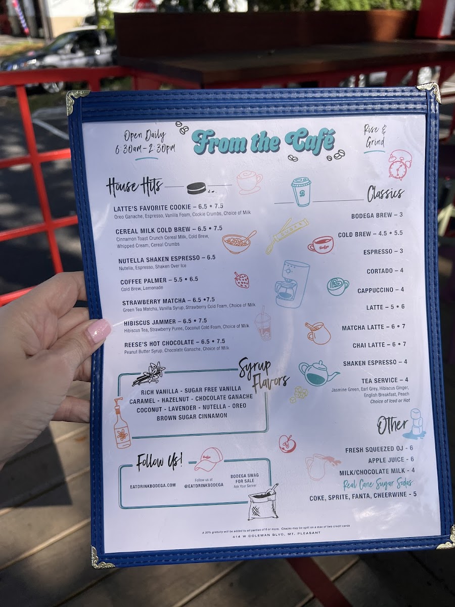 Menu Bodega Mt. Pleasant-5