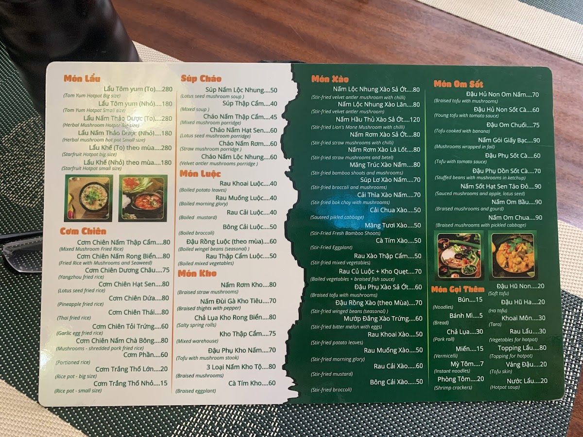 Menu Bodhi Vegetarian Restaurant-1