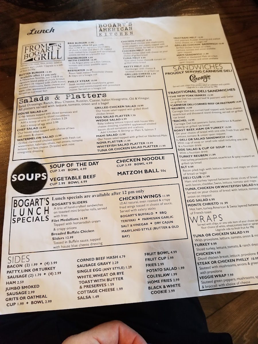 Menu Bogart's American Kitchen-2