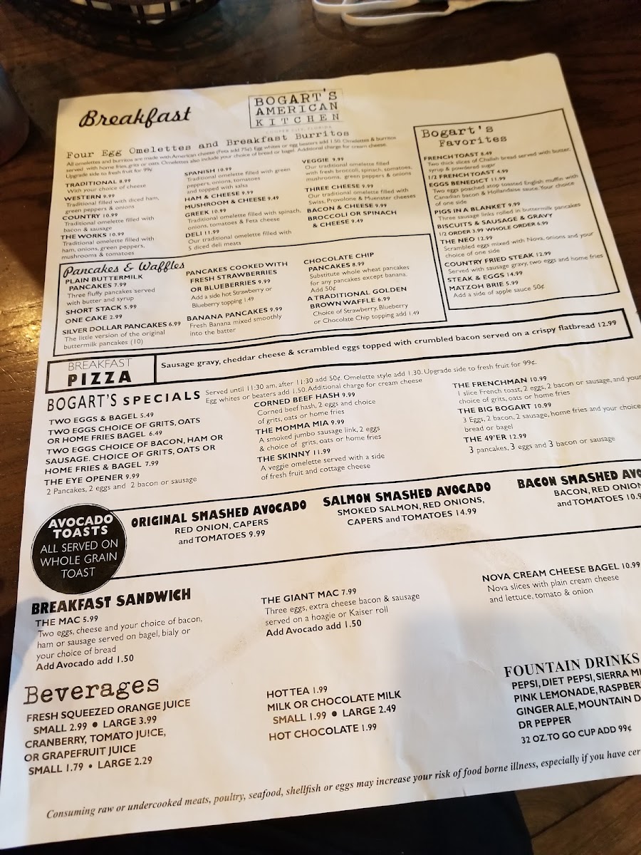 Menu Bogart's American Kitchen-3