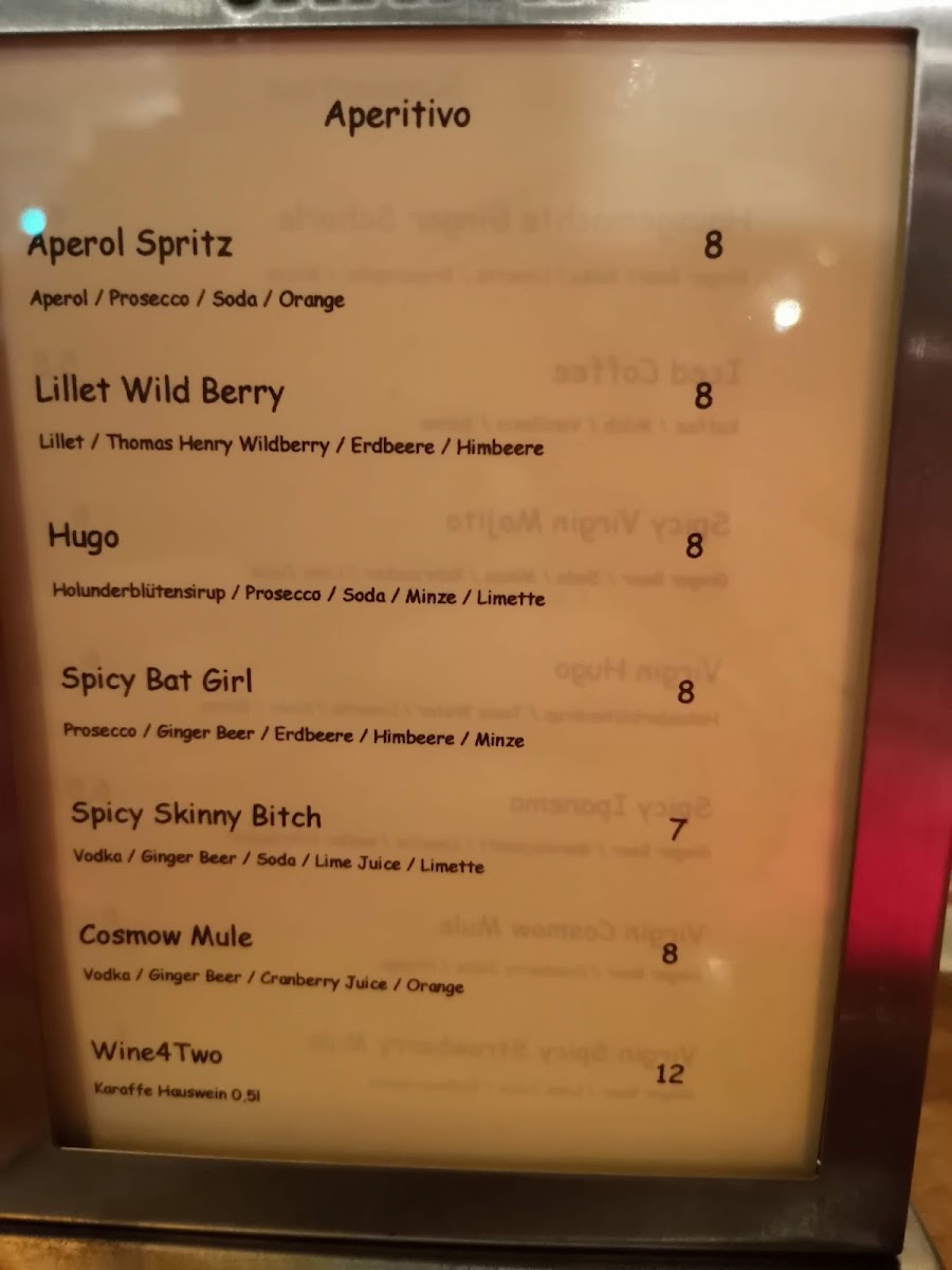 Menu Bogart‘S-7
