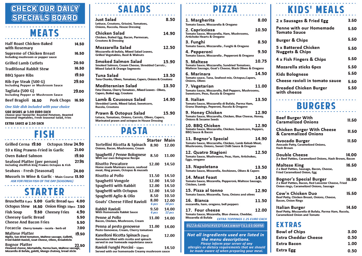 Menu Bognor Bar & Restaurant-4