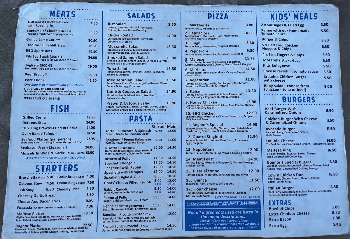 Menu Bognor Bar & Restaurant-5