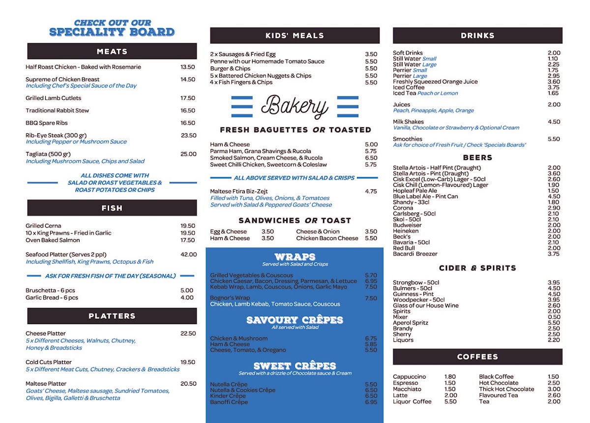 Menu Bognor Bar & Restaurant-8
