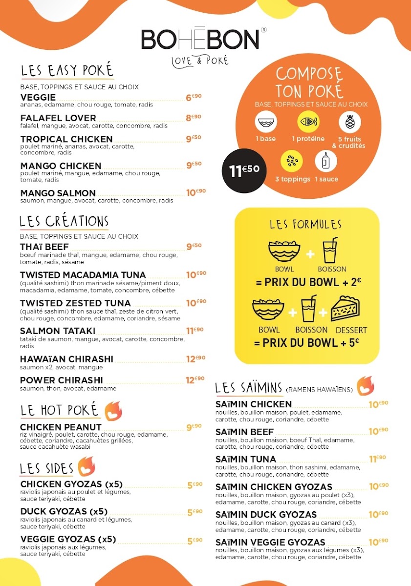 Menu Bohébon Labège - Love & Poke Bowls-1