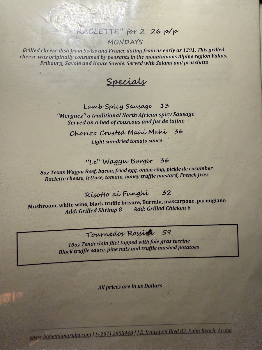 Menu Bohemian Bar & Restaurant-10