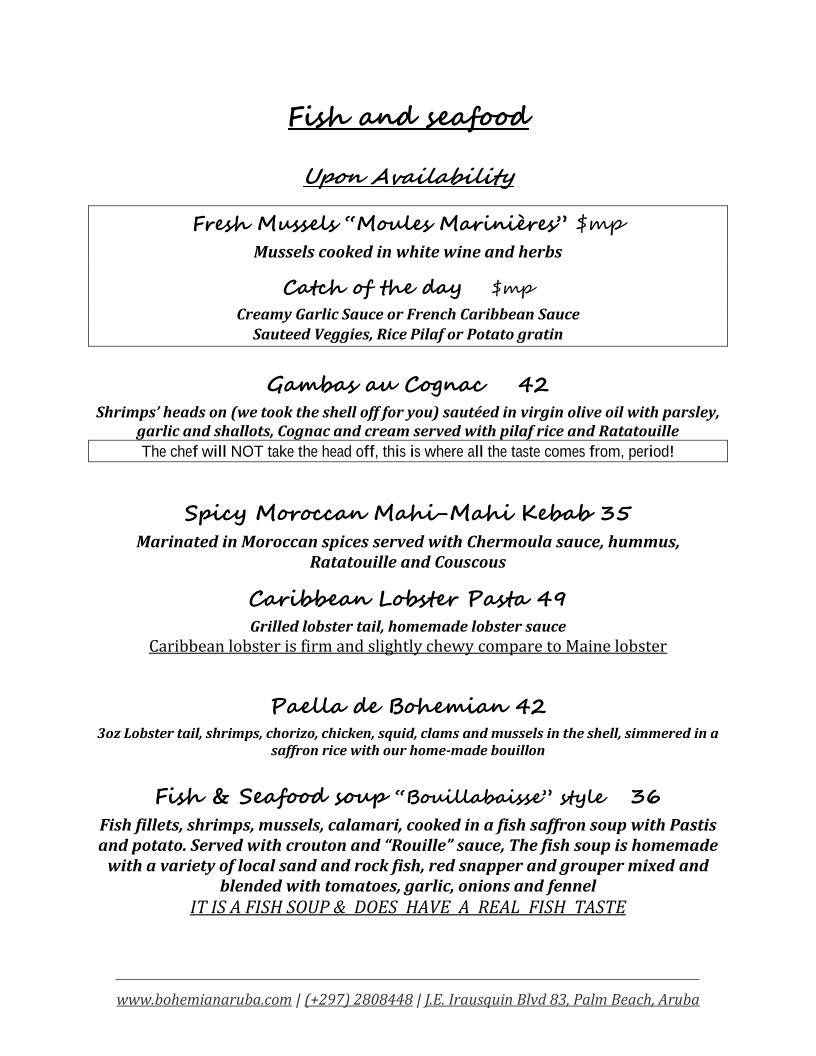 Menu Bohemian Bar & Restaurant-2