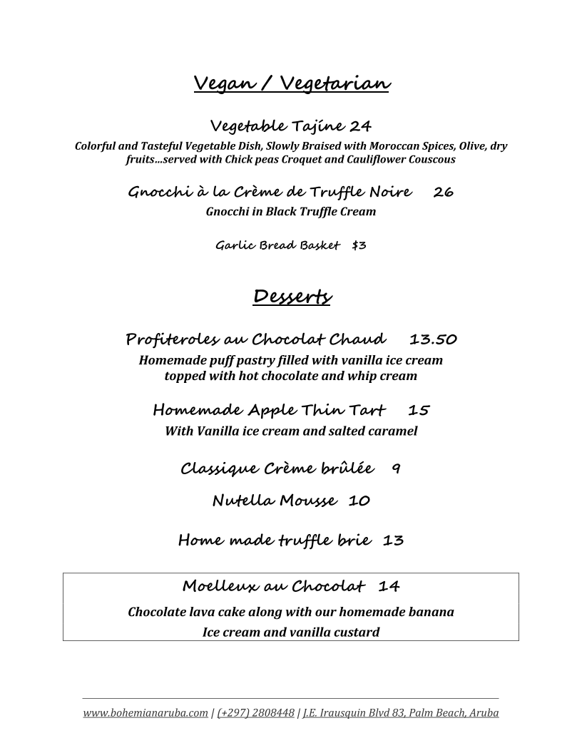 Menu Bohemian Bar & Restaurant-5
