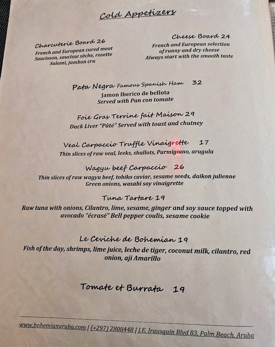 Menu Bohemian Bar & Restaurant-6