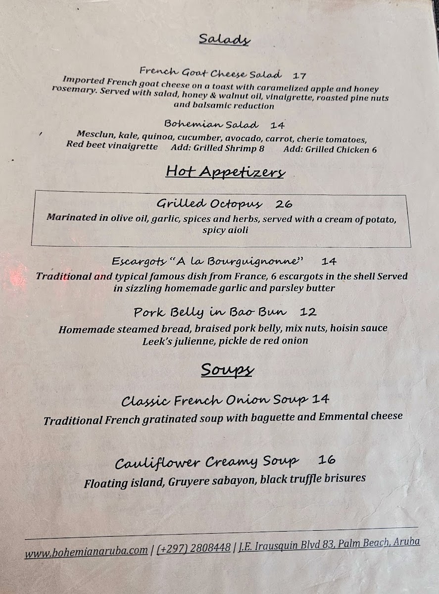 Menu Bohemian Bar & Restaurant-7