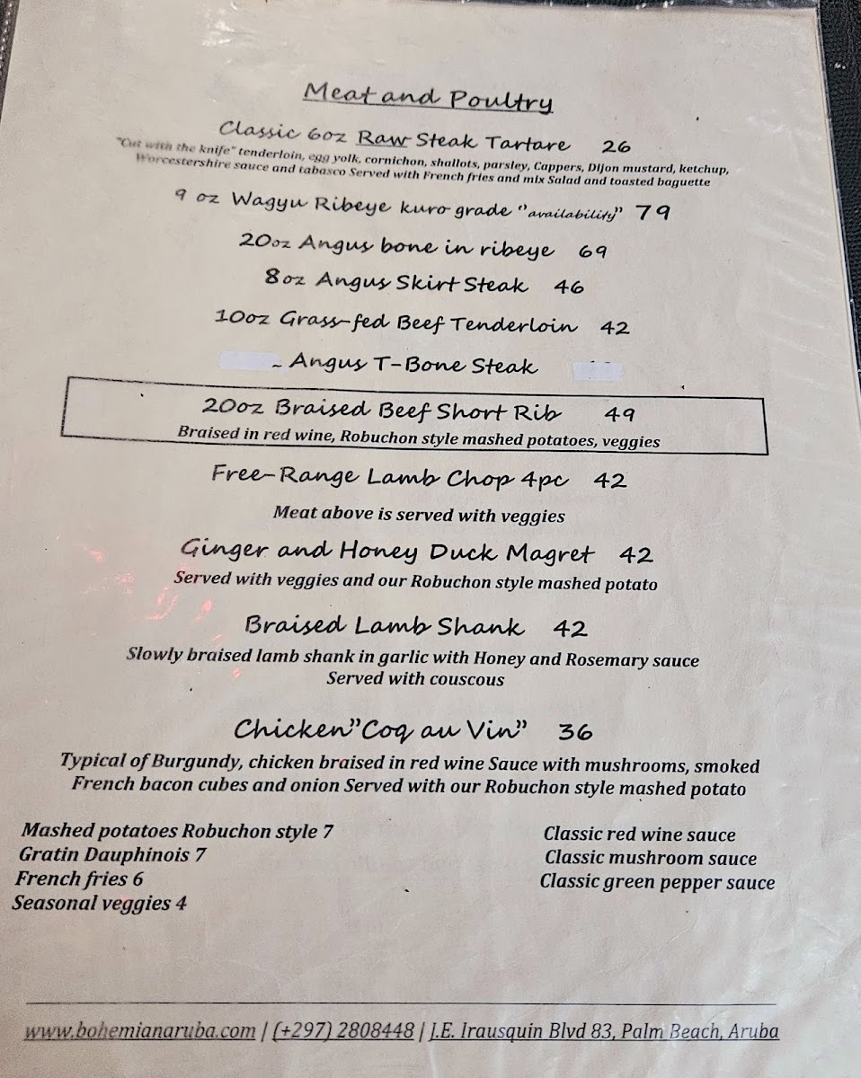 Menu Bohemian Bar & Restaurant-8