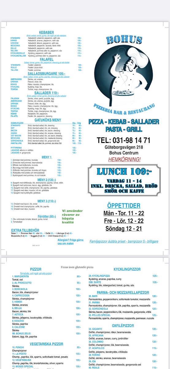 Menu Bohus Pizzeria Och Grill-1