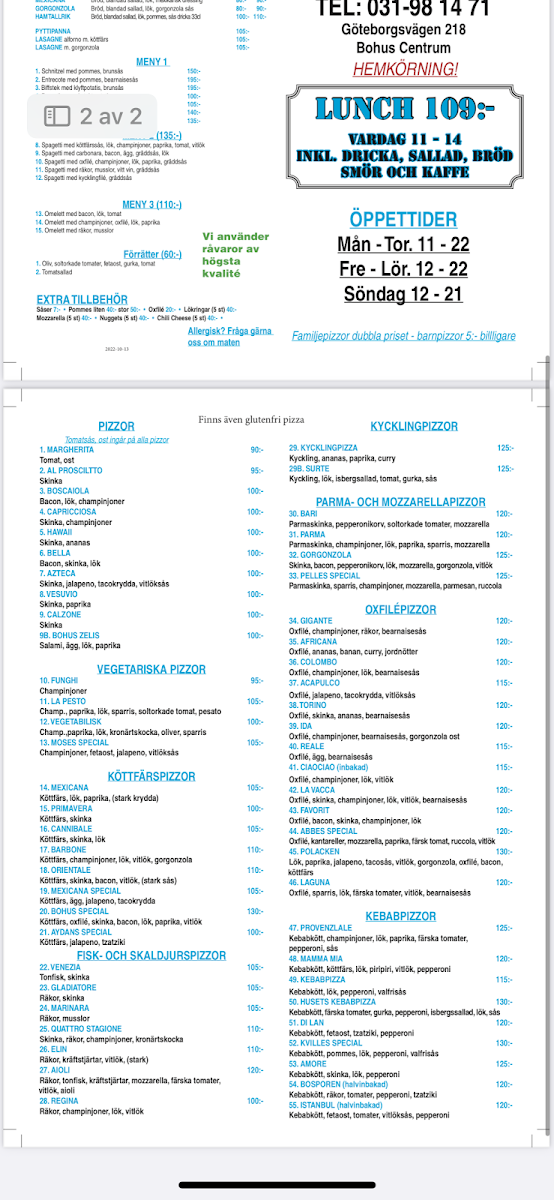 Menu Bohus Pizzeria Och Grill-2