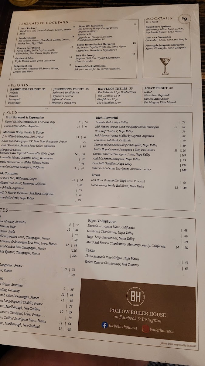 Menu Boiler House At Pearl-4