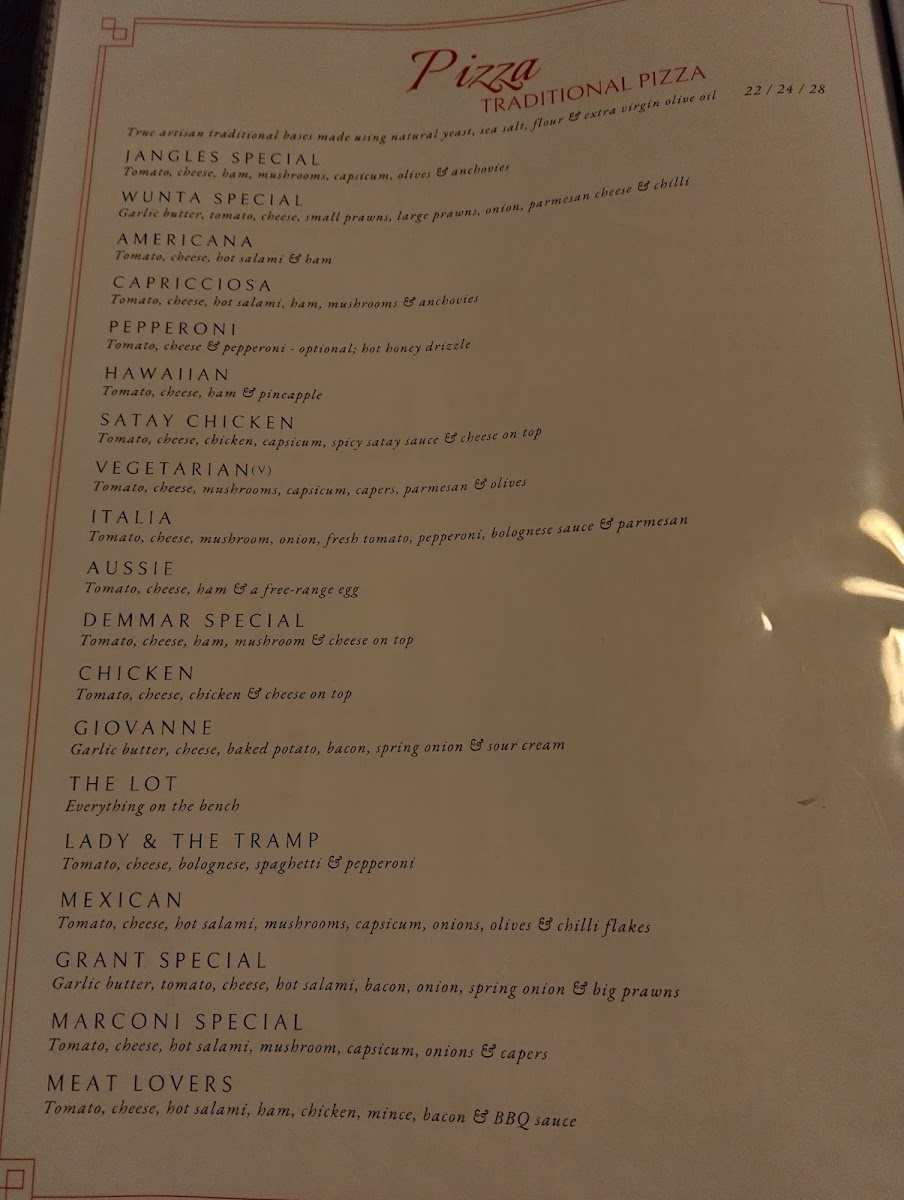 Menu Bojangles Pizza Restaurant-4