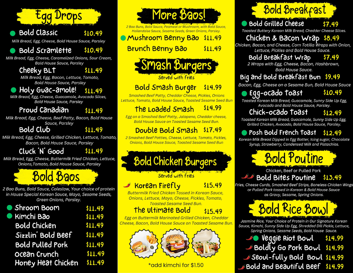 Menu Bold Bites Co. - Toronto-2