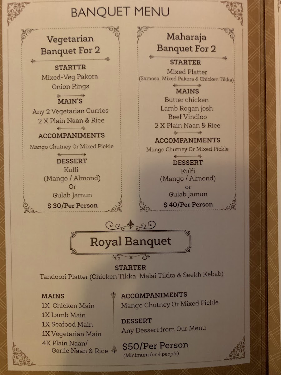 Menu Bollywood Indian Restaurant Gisborne-1