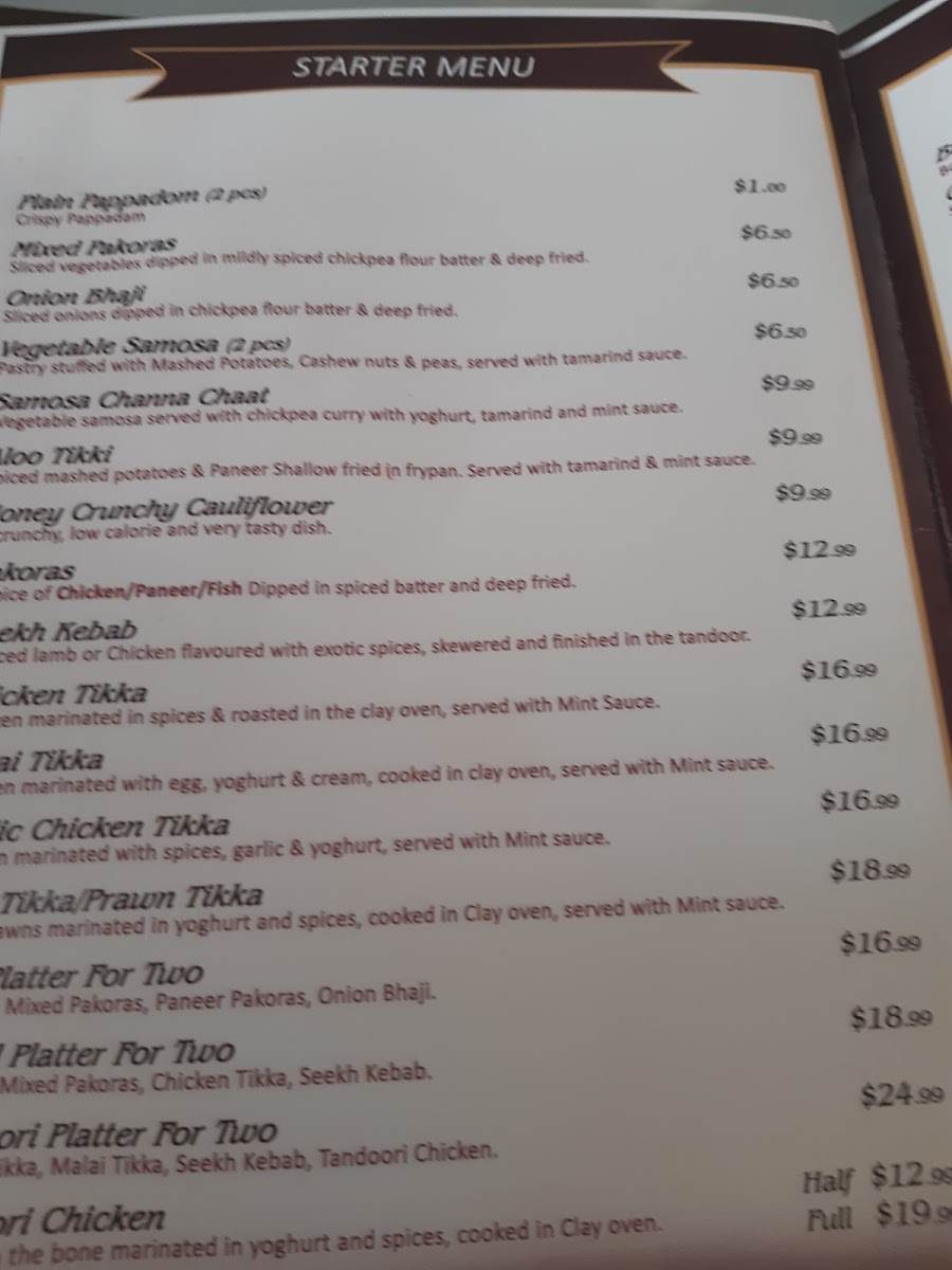 Menu Bollywood Indian Restaurant Gisborne-8