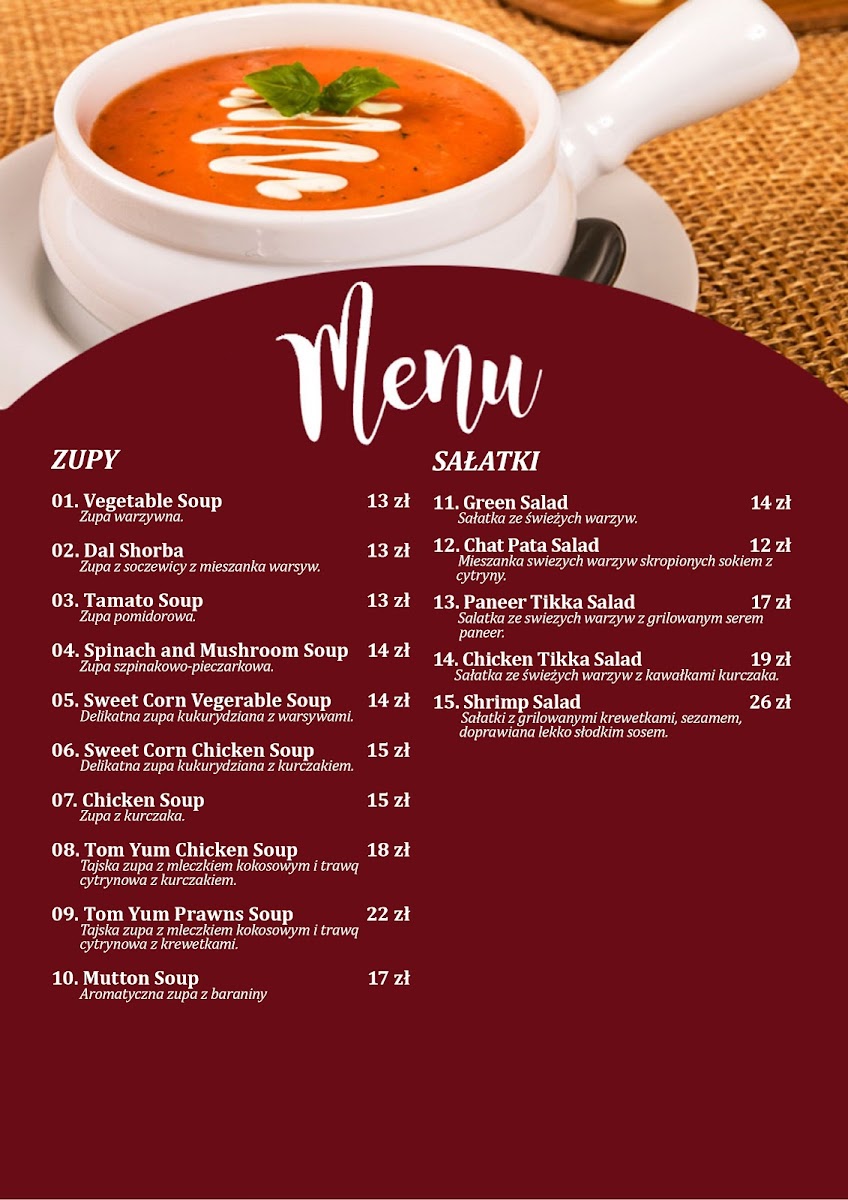 Menu Bollywood Masala Indyjska Restauracja & Bar Rzeszow-4