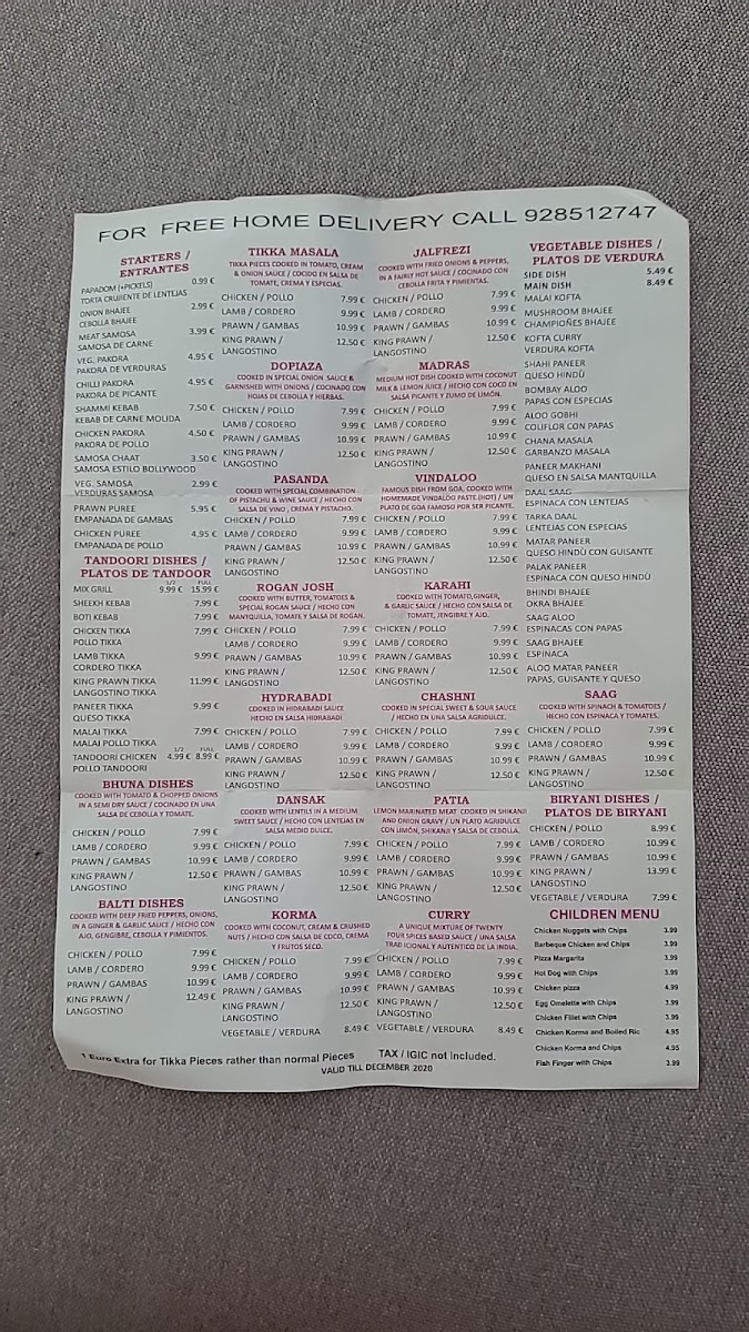 Menu Bollywood-2