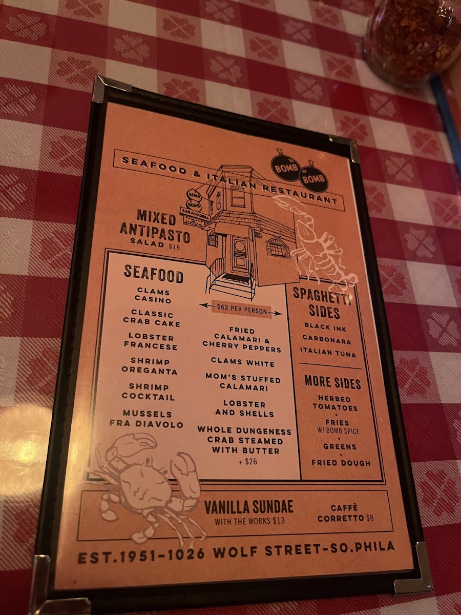 Menu Bomb Bomb Bar-4