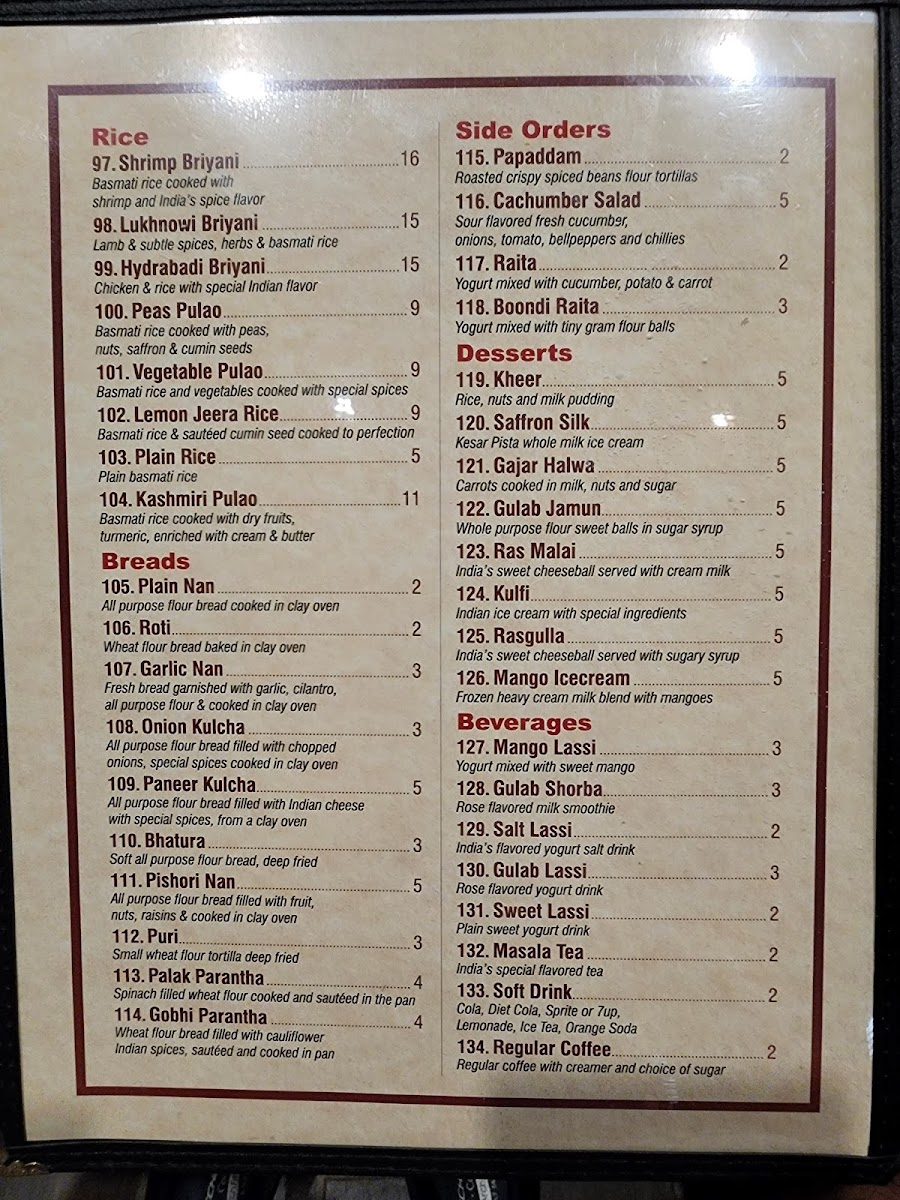 Menu Bombay Grill Bar And Banquet-3