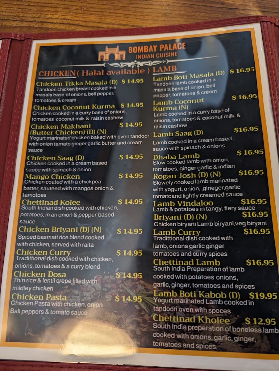 Menu Bombay Palace-9