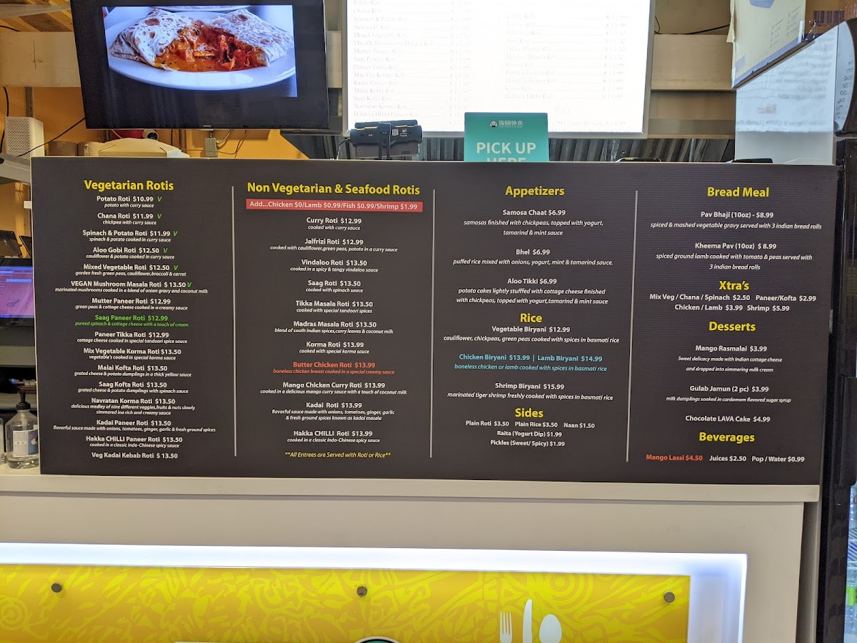 Menu Bombay Roti (Yonge + Sheppard)-1