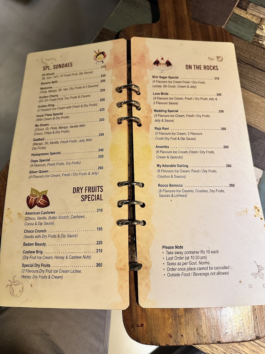 Menu Bombay Shiv Sagar-2