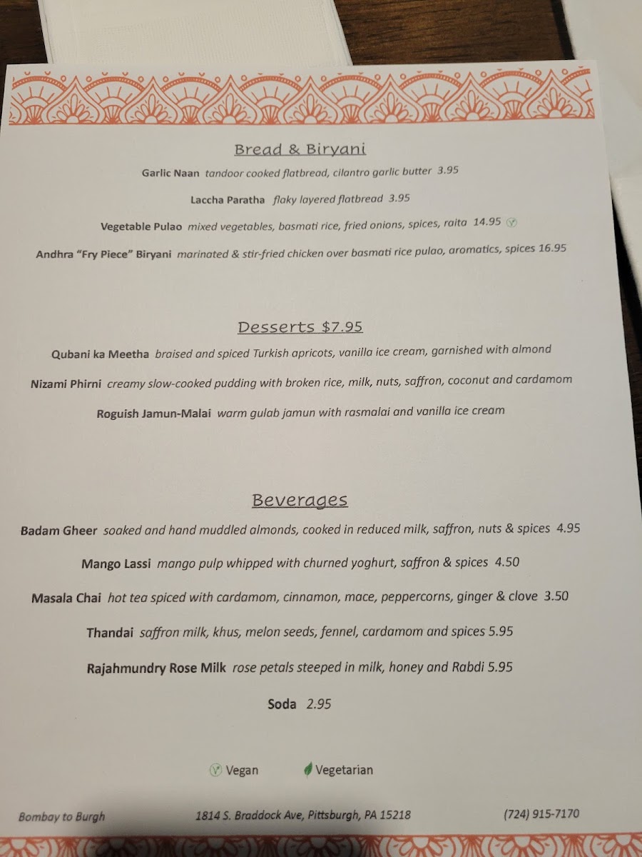 Menu Bombay To Burgh-5