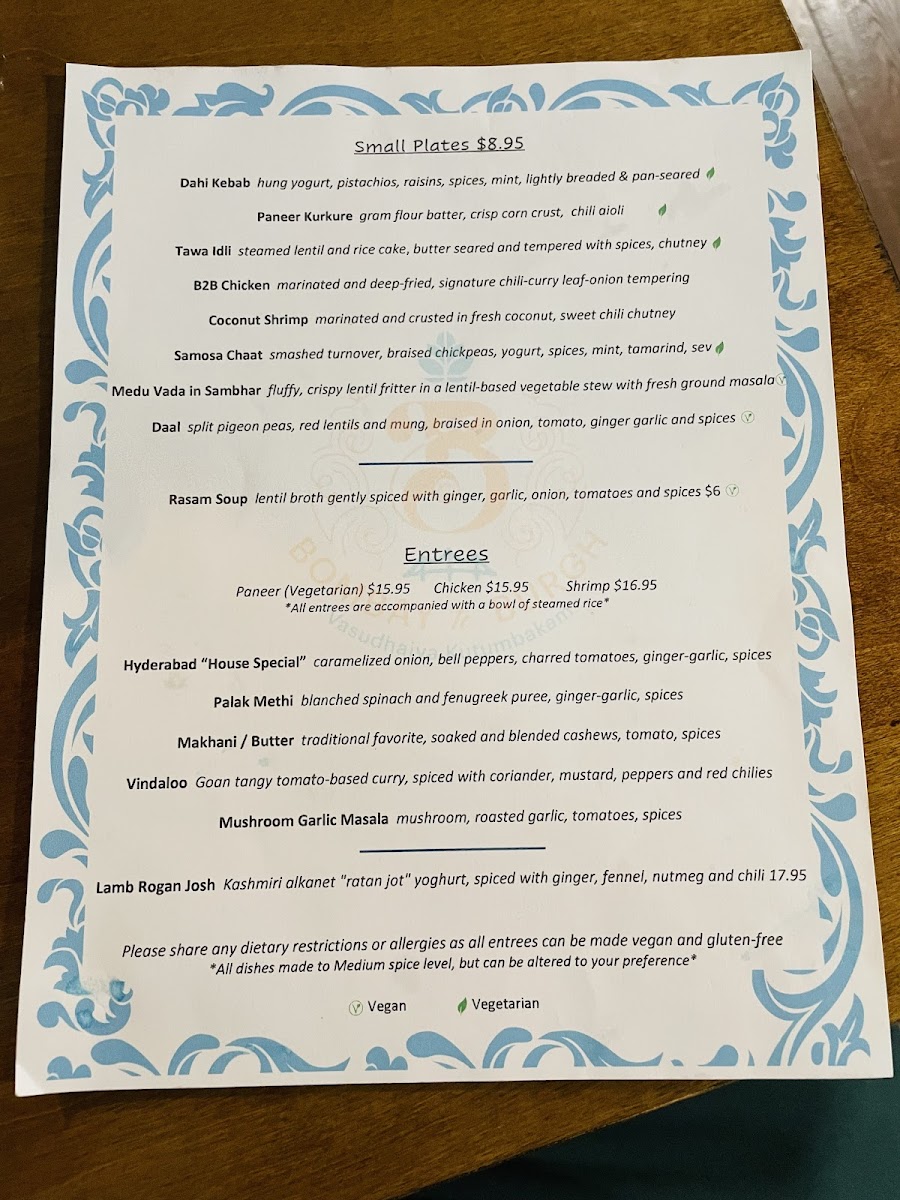 Menu Bombay To Burgh-6