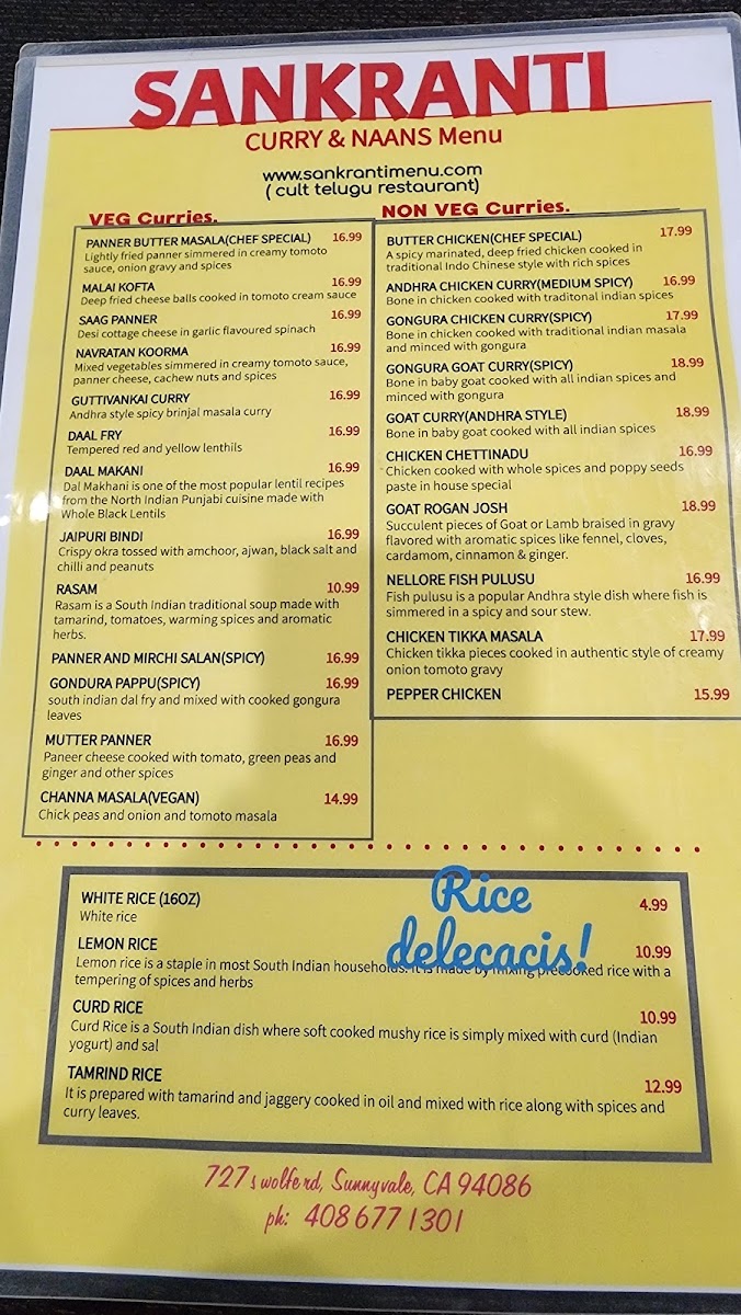 Menu Bombay To Goa-2