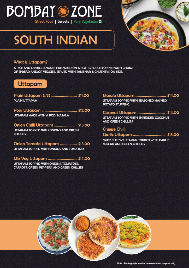 Menu Bombay Zone Street Food And Sweets Whitby (Pure Vegetarian)-3
