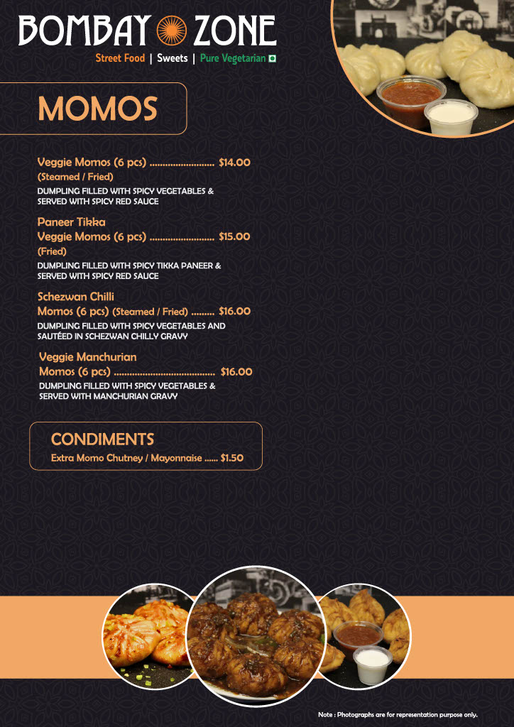 Menu Bombay Zone Street Food And Sweets Whitby (Pure Vegetarian)-5