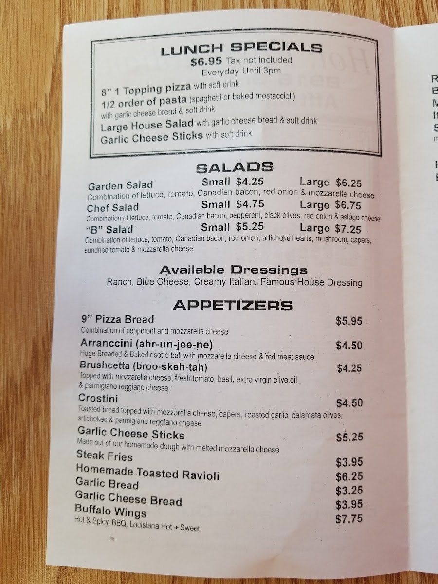 Menu Bommaritos Pizzeria-4