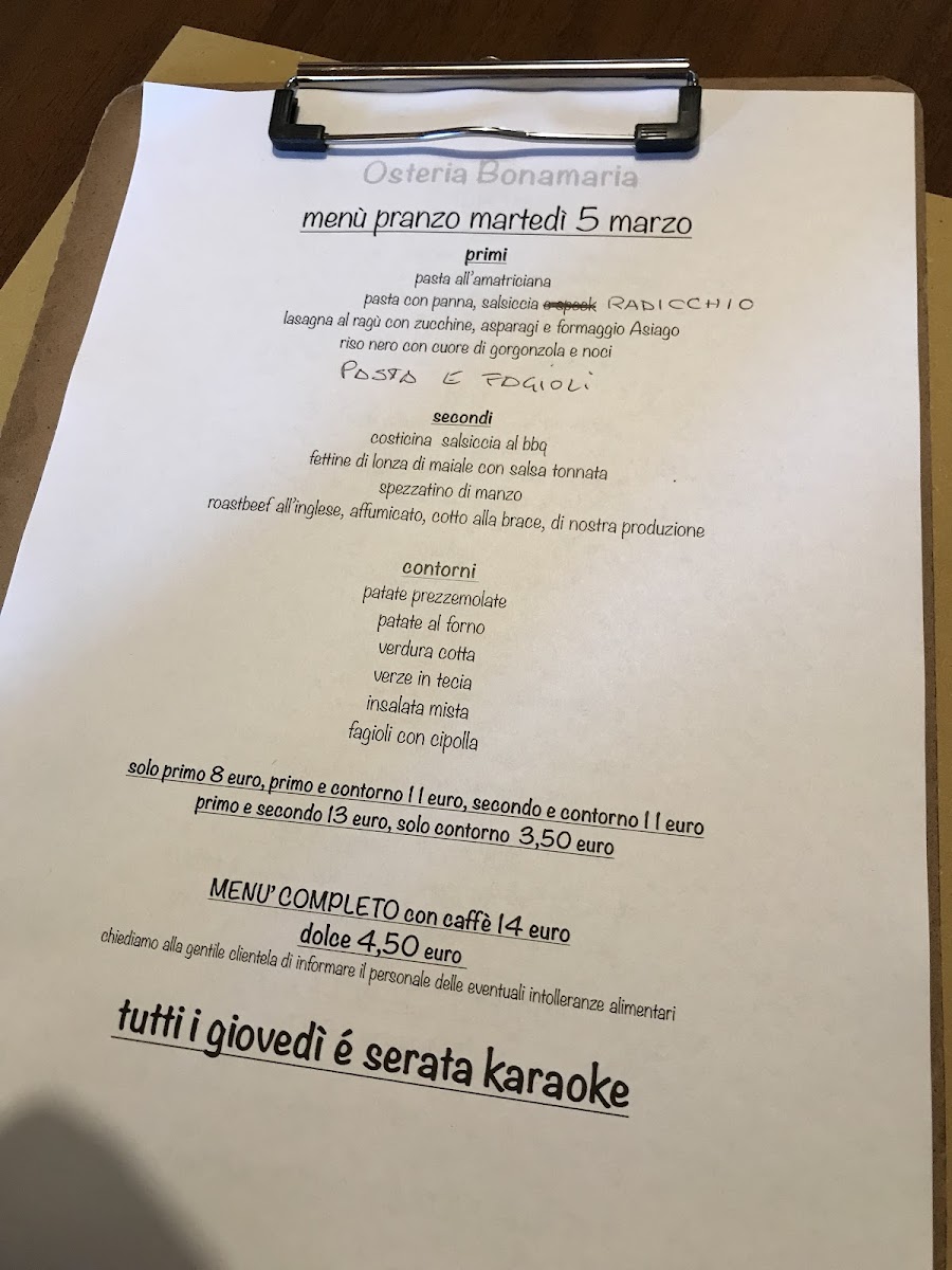 Menu Bonamaria Osteria E Ristorante-3