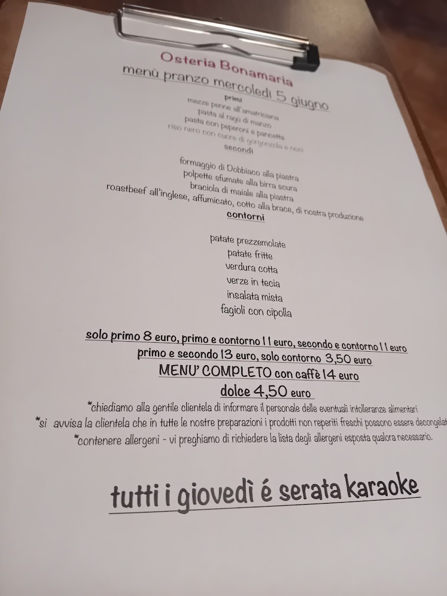Menu Bonamaria Osteria E Ristorante-4