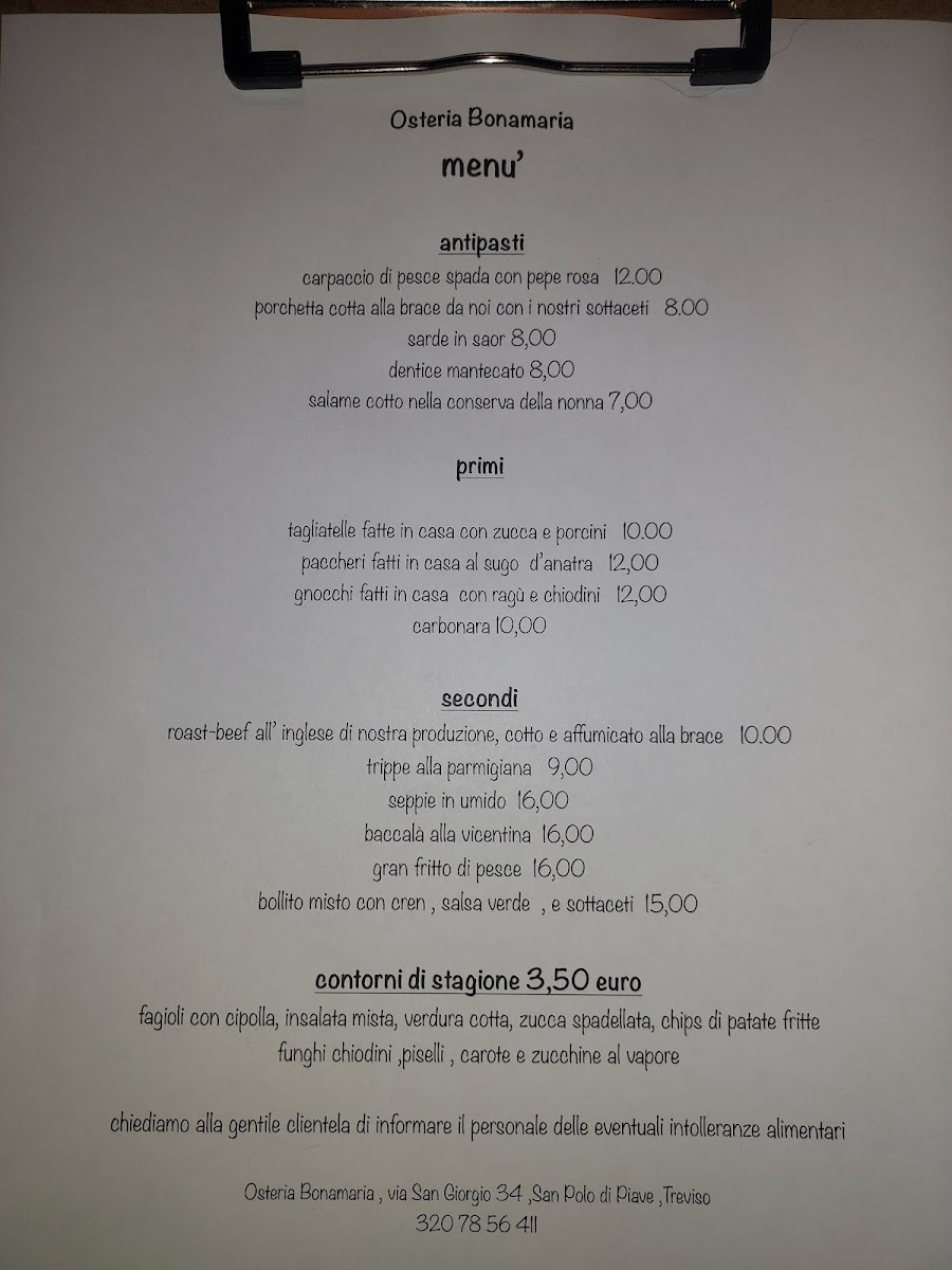 Menu Bonamaria Osteria E Ristorante-5