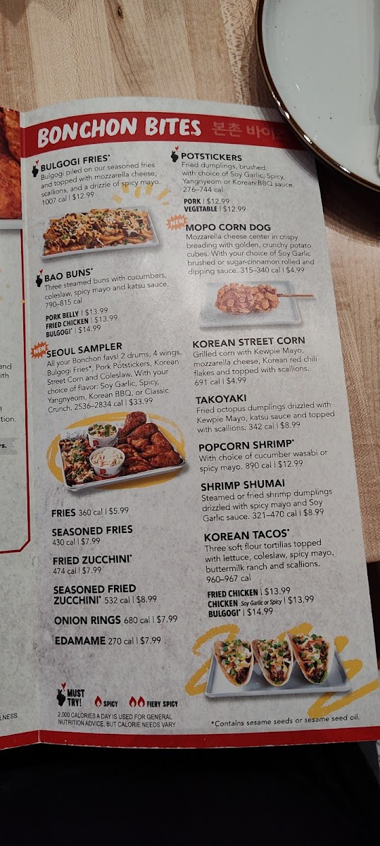 Menu Bonchon - Fairfax-5