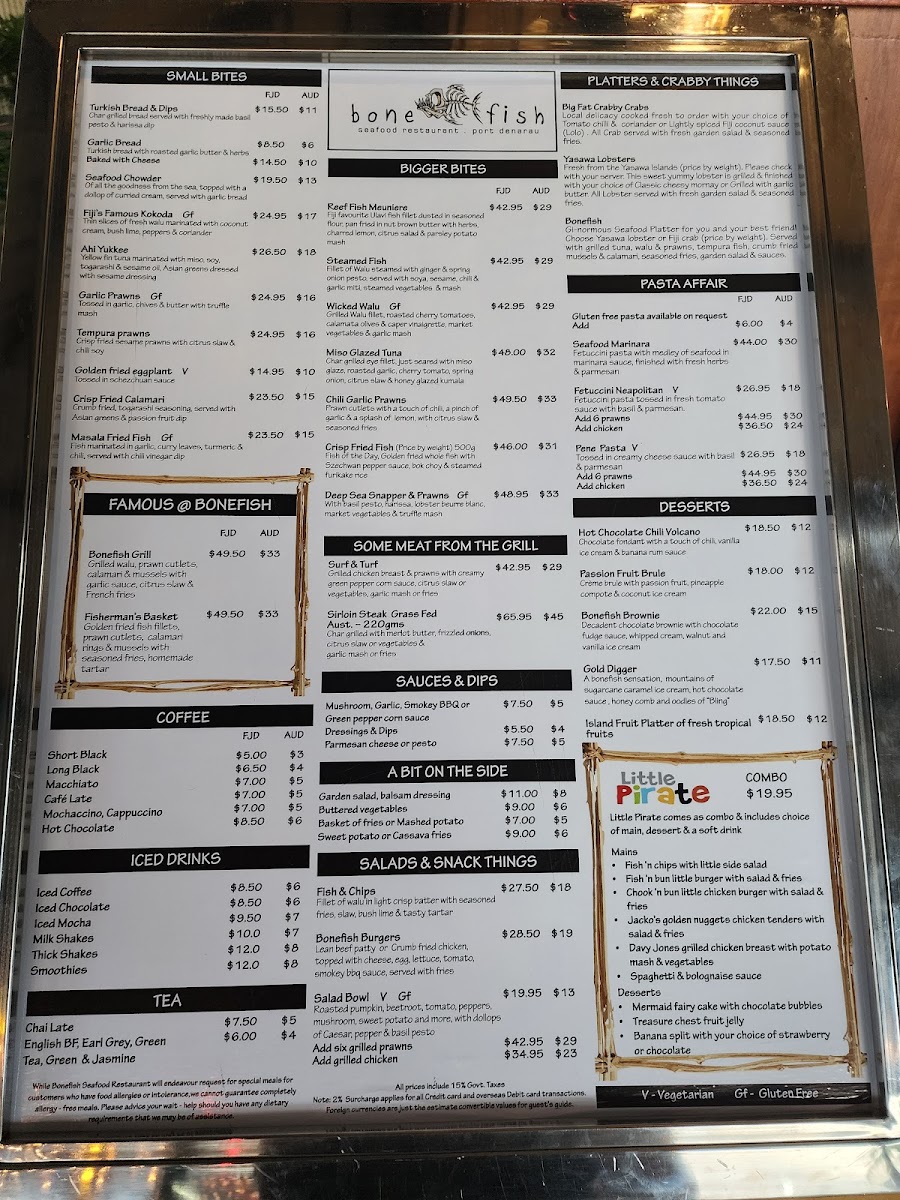 Menu Bonefish Seafood Restaurant-8