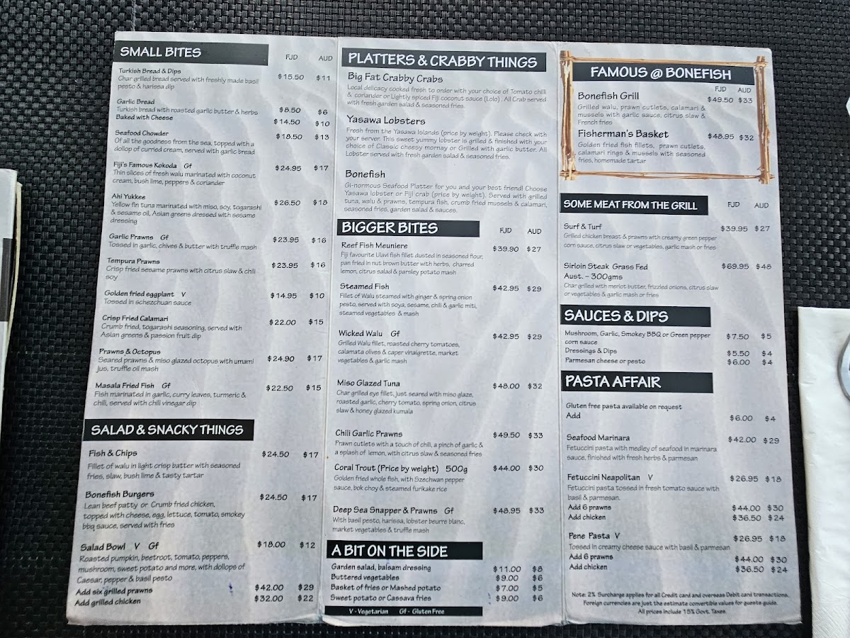 Menu Bonefish Seafood Restaurant-9