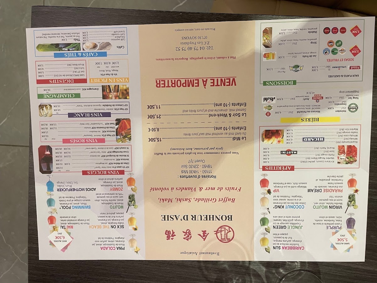 Menu Bonheur D'asie-1