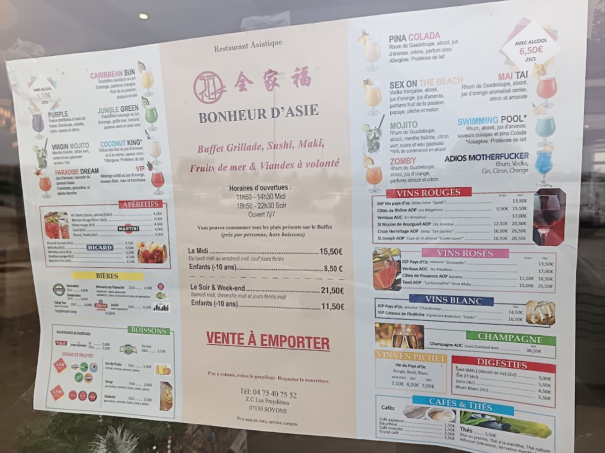 Menu Bonheur D'asie-2