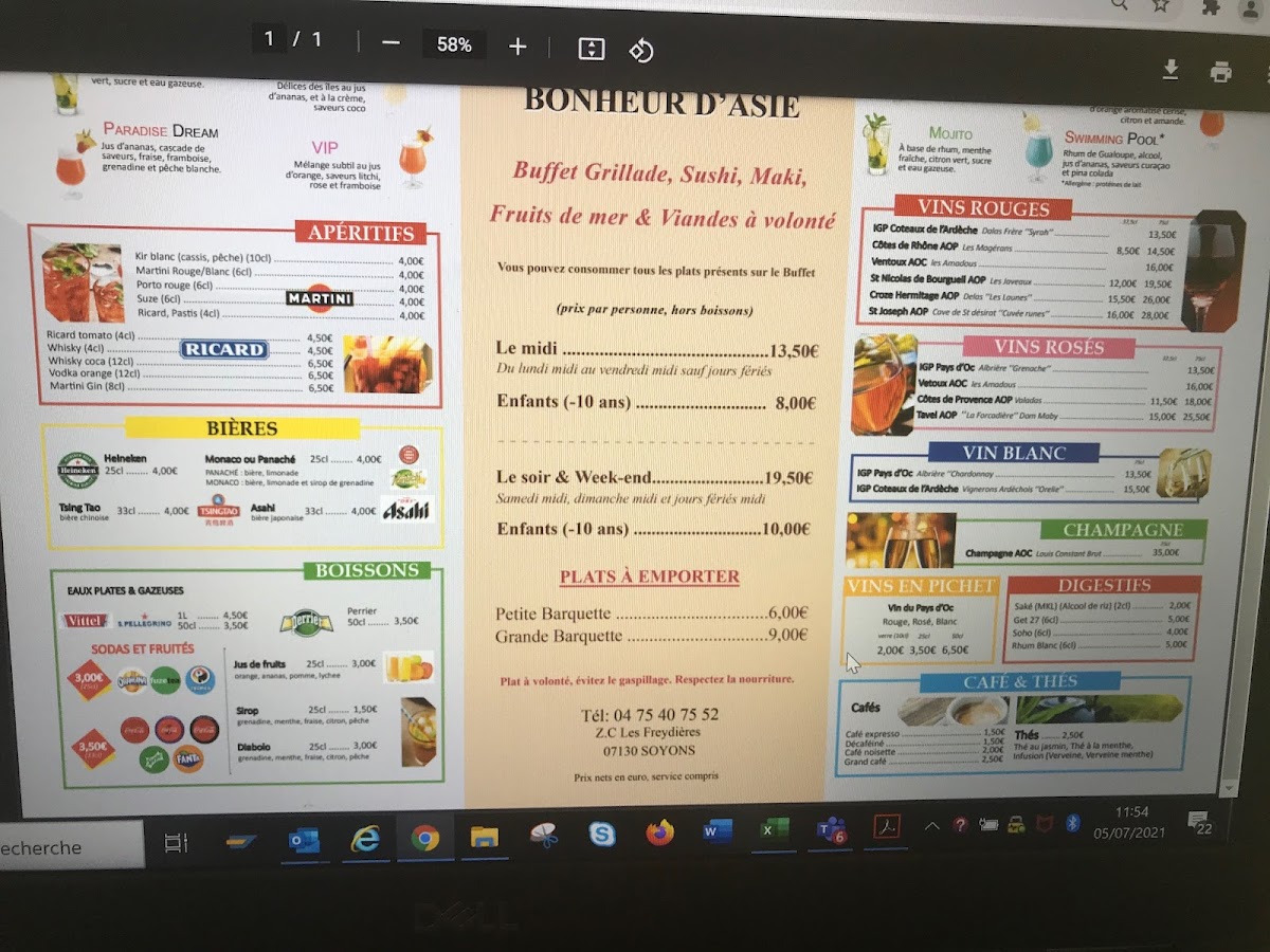 Menu Bonheur D'asie-4