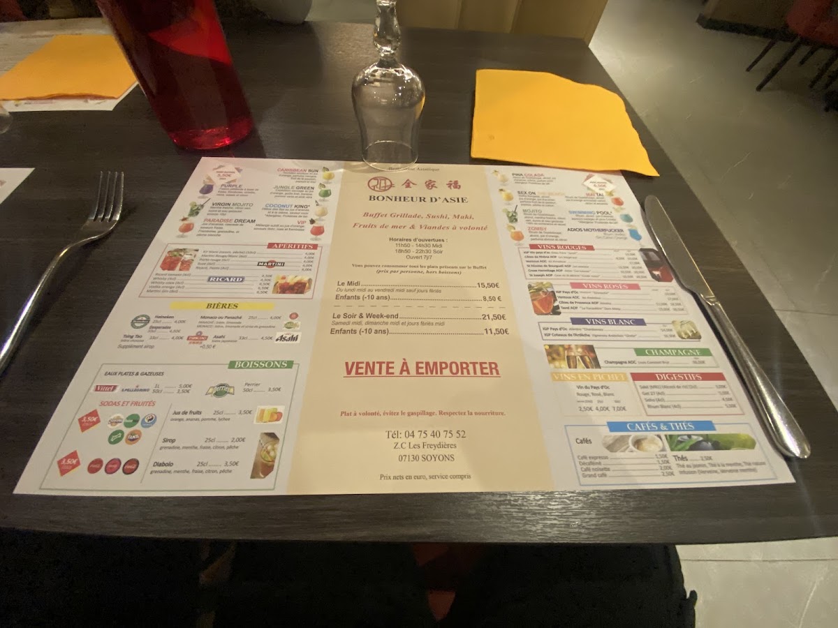Menu Bonheur D'asie-5