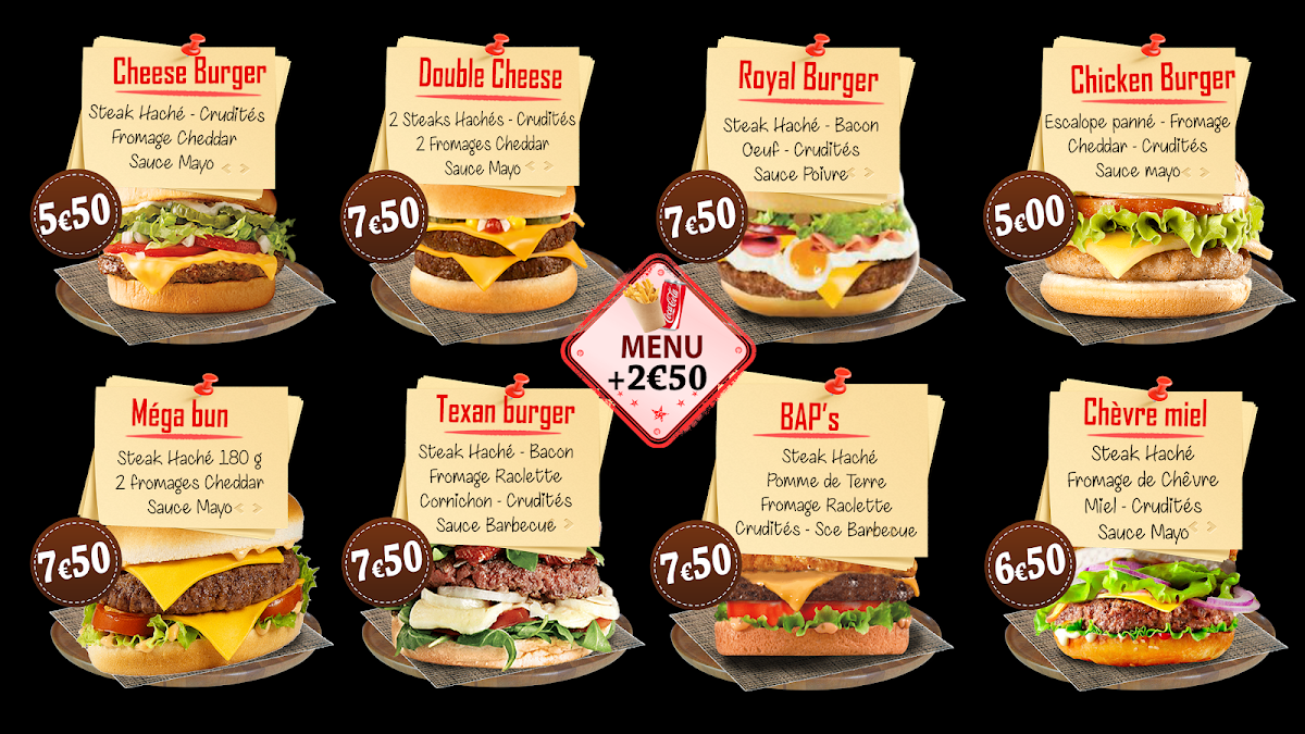 Menu Bontacos - Kebab - Burger - Tacos Bonneville 74130-5