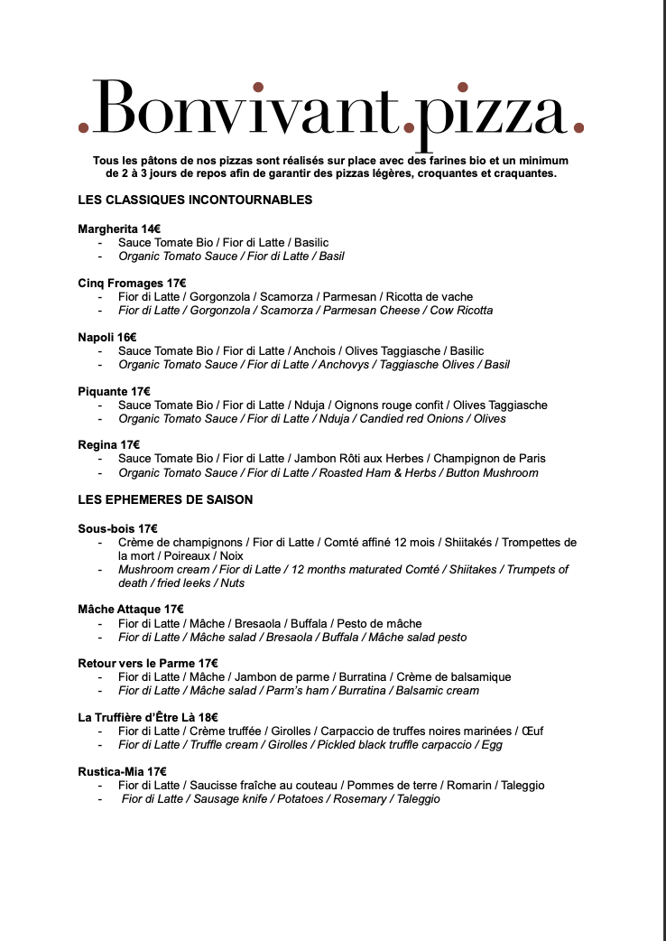Menu Bonvivant Pizza-1