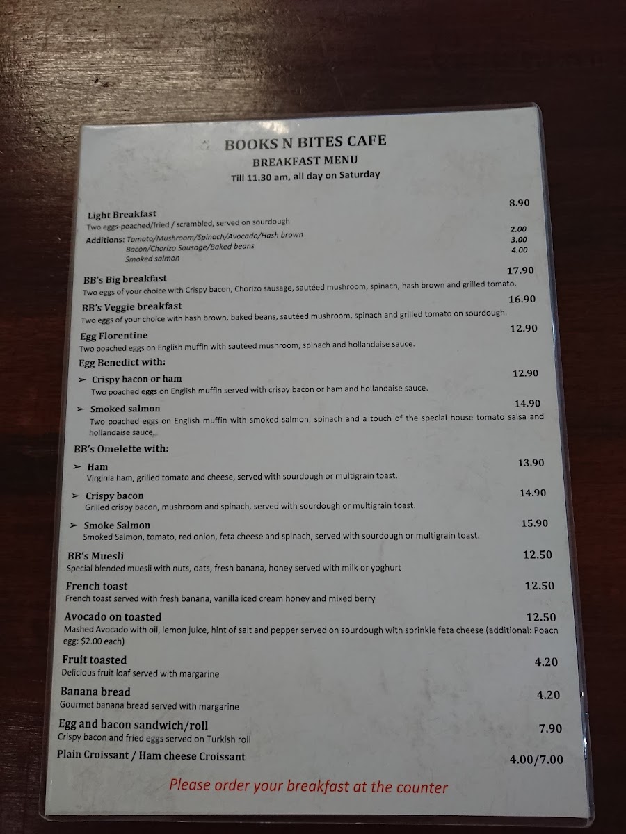 Menu Books N Bites Cafe-9