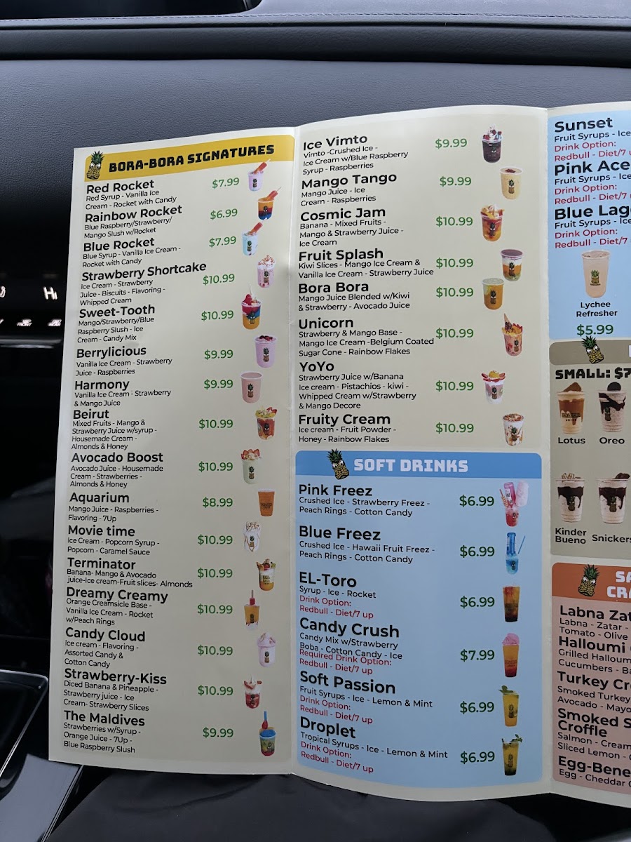 Menu Bora Bora Smoothie Cafe - Latham Albany-5