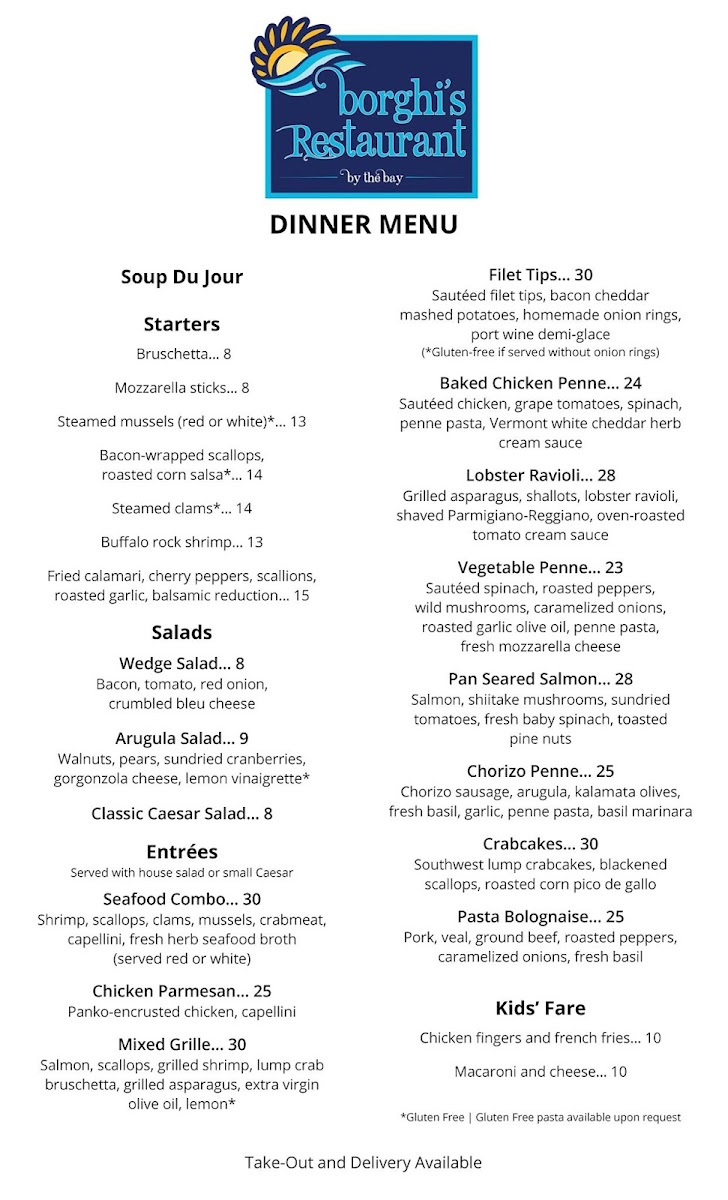 Menu Borghi's By The Bay-1